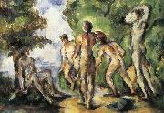 Paul Cezanne Cinq Baigneurs painting